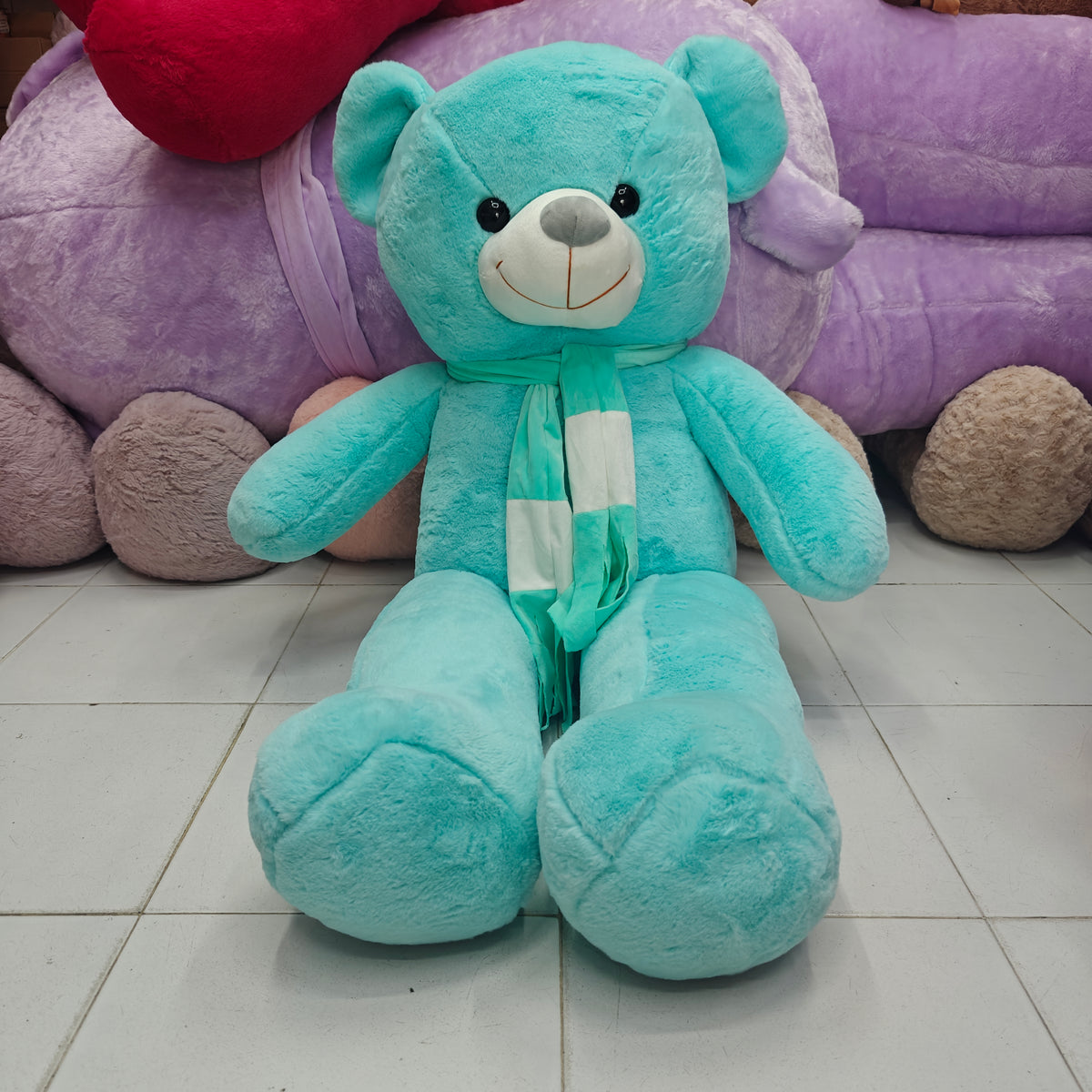 3 FEET CYAN BLUE PREMIUM TEDDY BEAR