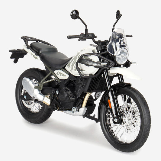 Royal Enfield New Himalayan scale model bike 1/12 by Maisto White/Black