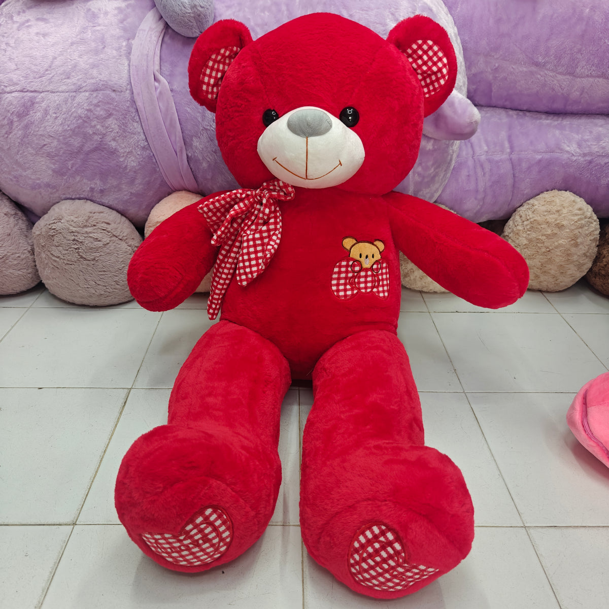 3 FEET RED PREMIUM TEDDY BEAR