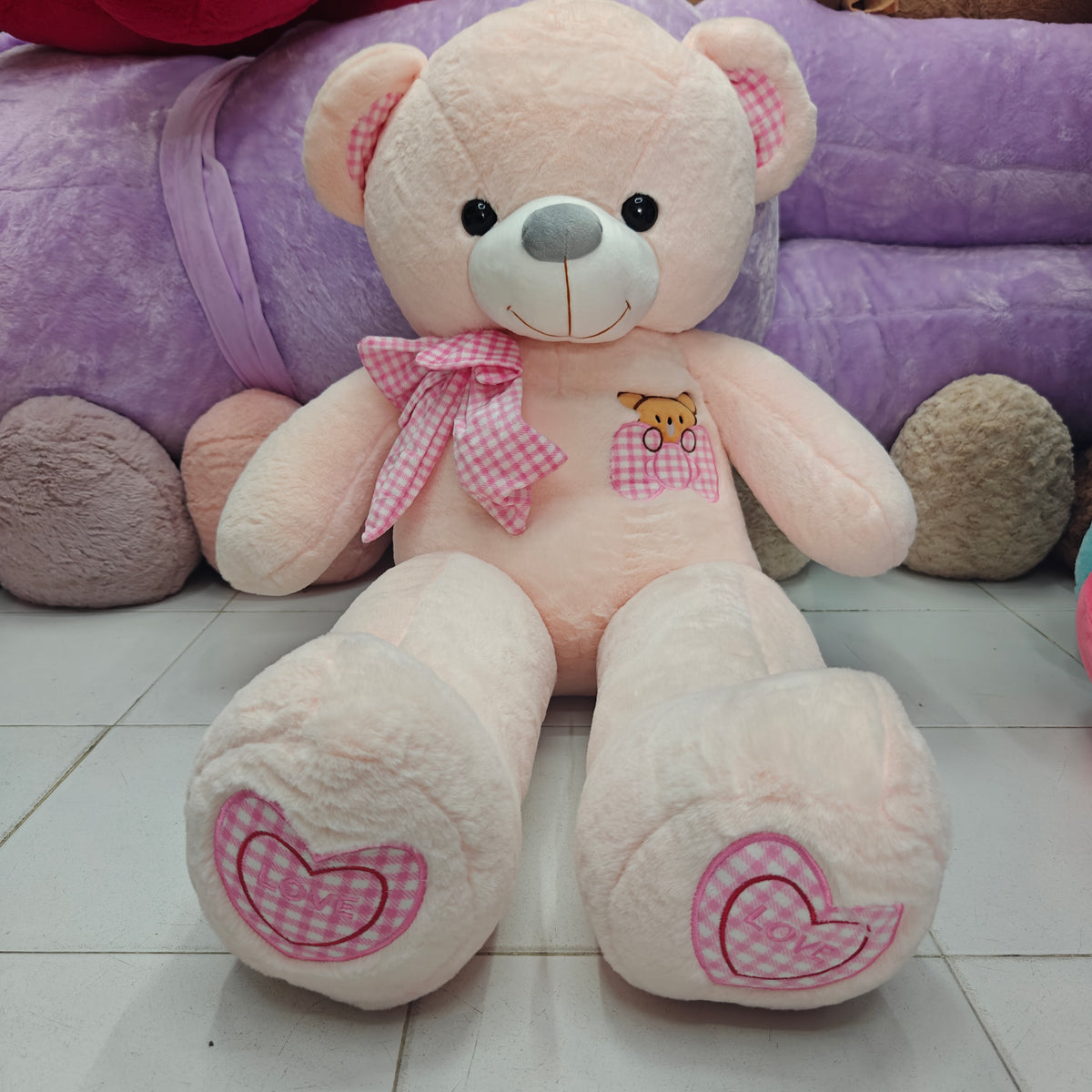 3 FEET PEACH PREMIUM TEDDY BEAR
