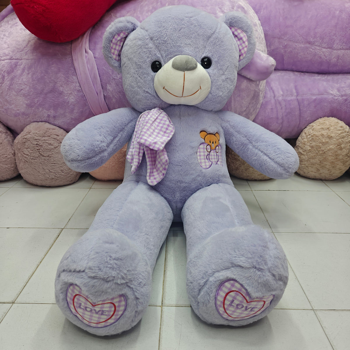 3 FEET PURPLE PREMIUM TEDDY BEAR