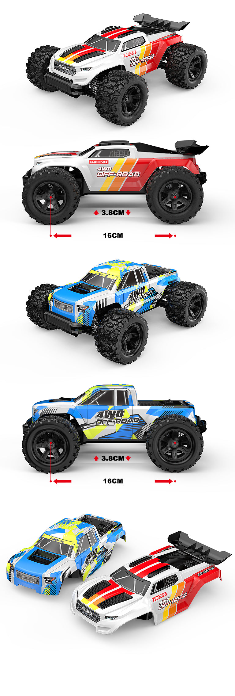 MJX Hyper Go 18208 1/18 Scale RC Car Off-Road Truck