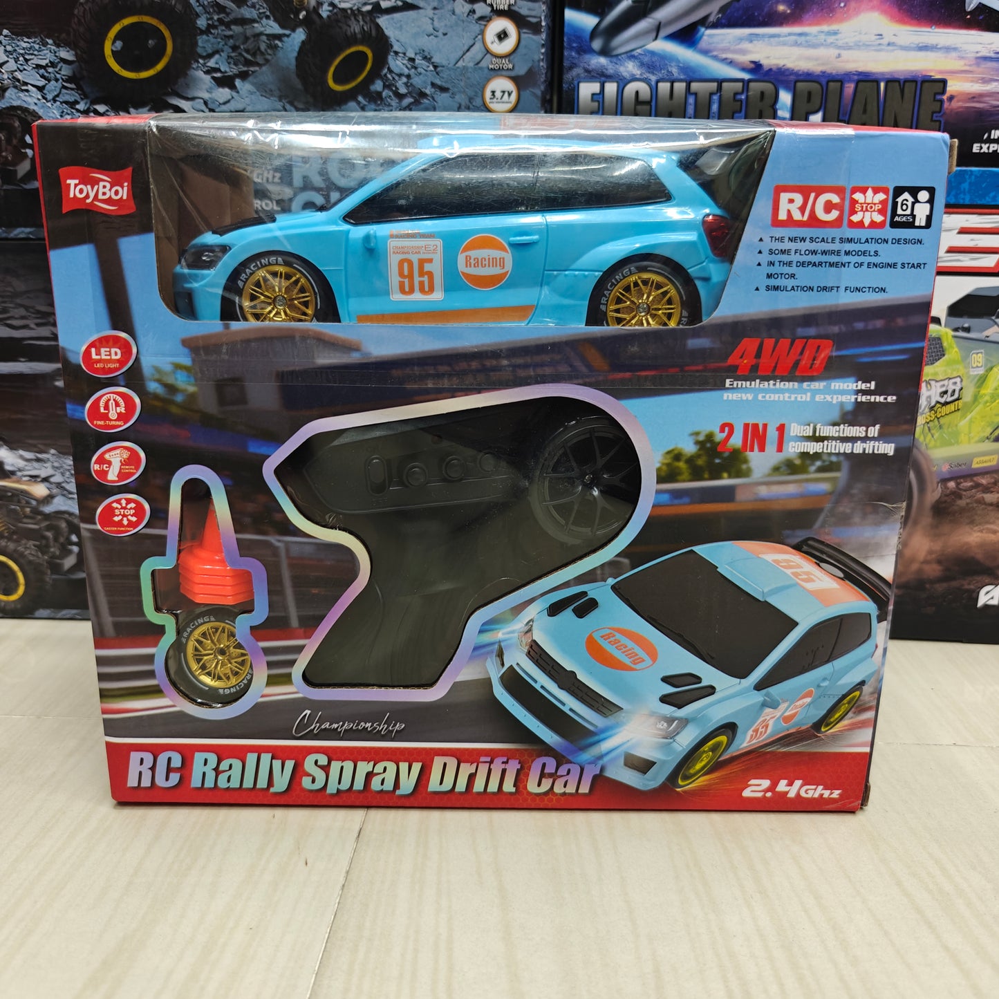 4WD POLO RC Rally Spray Drift Car 2.4GHz | LED Lights