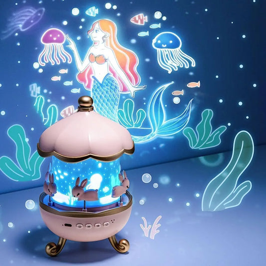 BUNNY CAROUSEL NIGHT LIGHT PROJECTOR