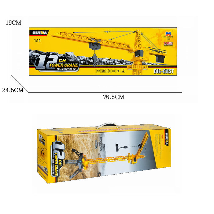 Huina 1585 12 channel Remote Control Alloy Tower Crane (2026 Model)