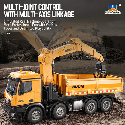 HUINA 1538 1:14 RC Dump Truck with Alloy Timber Grabber 26CH