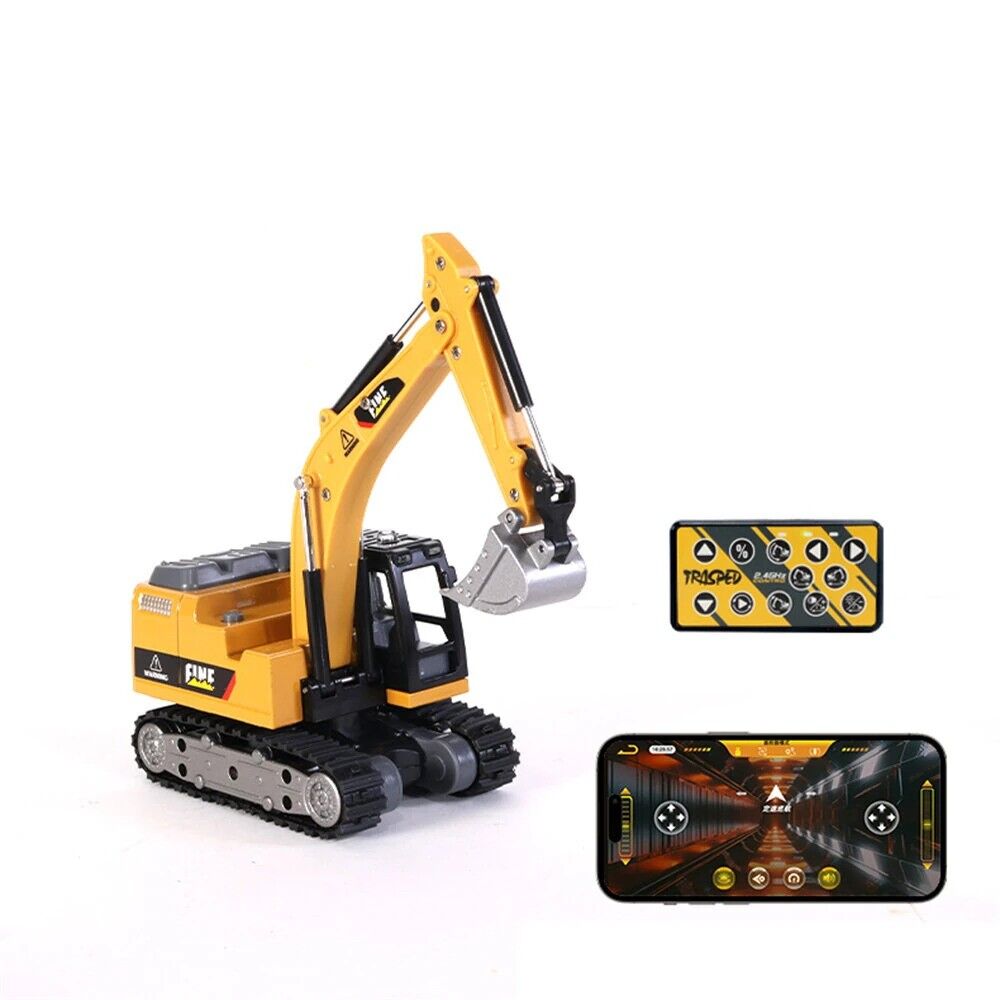 TRASPED  1:64 Scale MINI Alloy RC Excavator