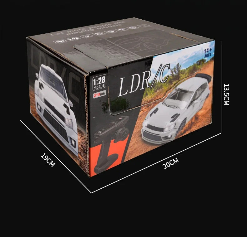 LDRC 2801 RTR 1/28 2.4G 4WD RC Car Drift for POLO R LED Light On-Road Full Proportional Racing Vehicles Model