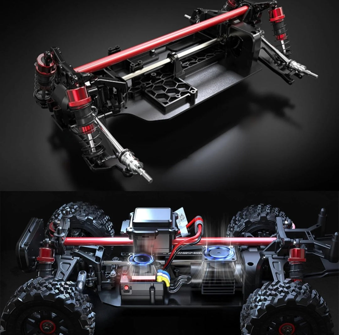 MJX 14209 Hyper Go Brushless RC Car – 4WD High Speed with Max Speed Upgrade Support & Extra Tyres, Springs & Tool Kit
