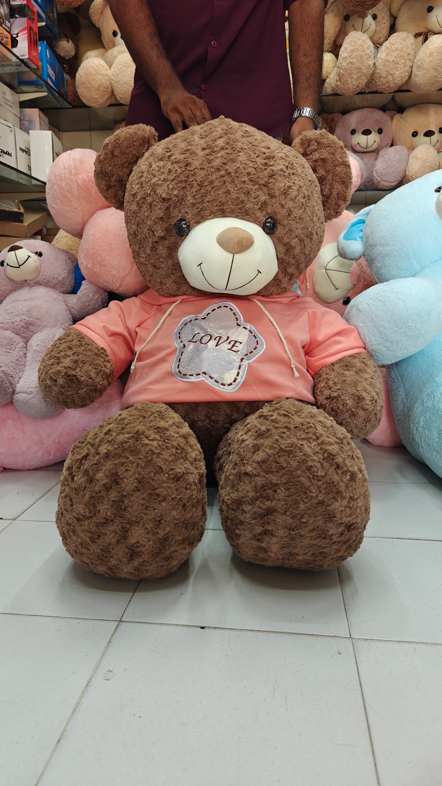 4.8 FEET PREMIUM BROWN TEDDY BEAR