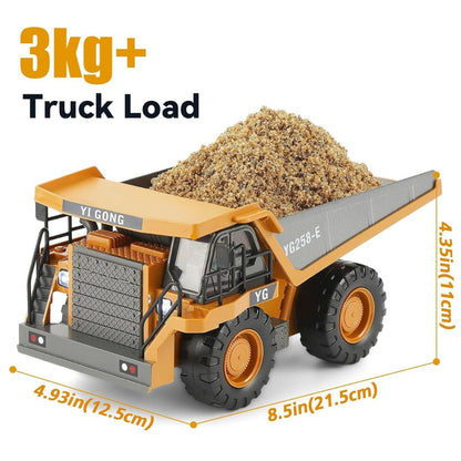 Yigong BC1047 – 1/20 Scale RC Hydraulic Dump Truck (2.4GHz, 10CH, Die-Cast Metal)