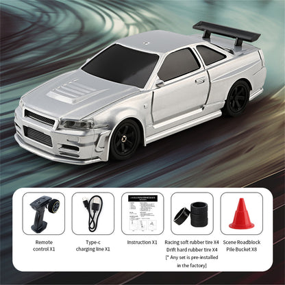 JIABAILE 4301/02/03/04 RTR 1/43 2.4G 4WD Drift RC Car Mini Race LED Light Optional Gyro Radio Control
