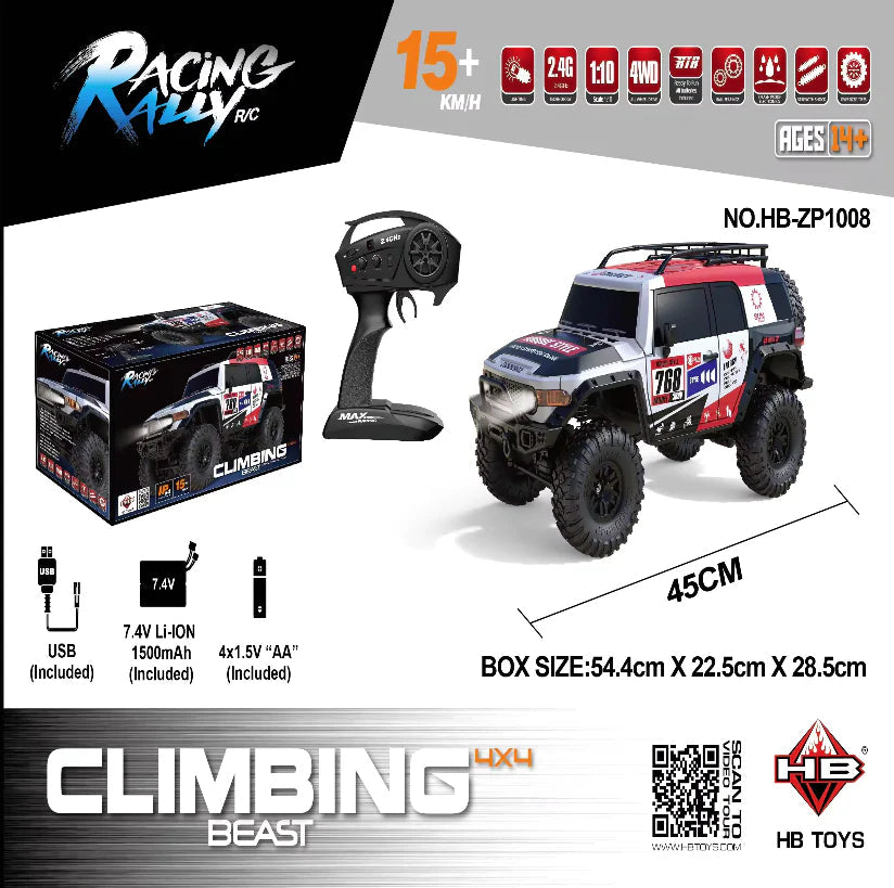 HB Toys ZP1008 1:10 Toyota FJ Cruiser RTR 4WD Rc off road crawler