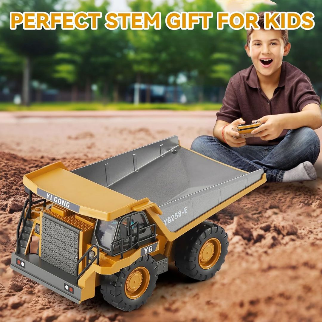 Yigong BC1047 – 1/20 Scale RC Hydraulic Dump Truck (2.4GHz, 10CH, Die-Cast Metal)