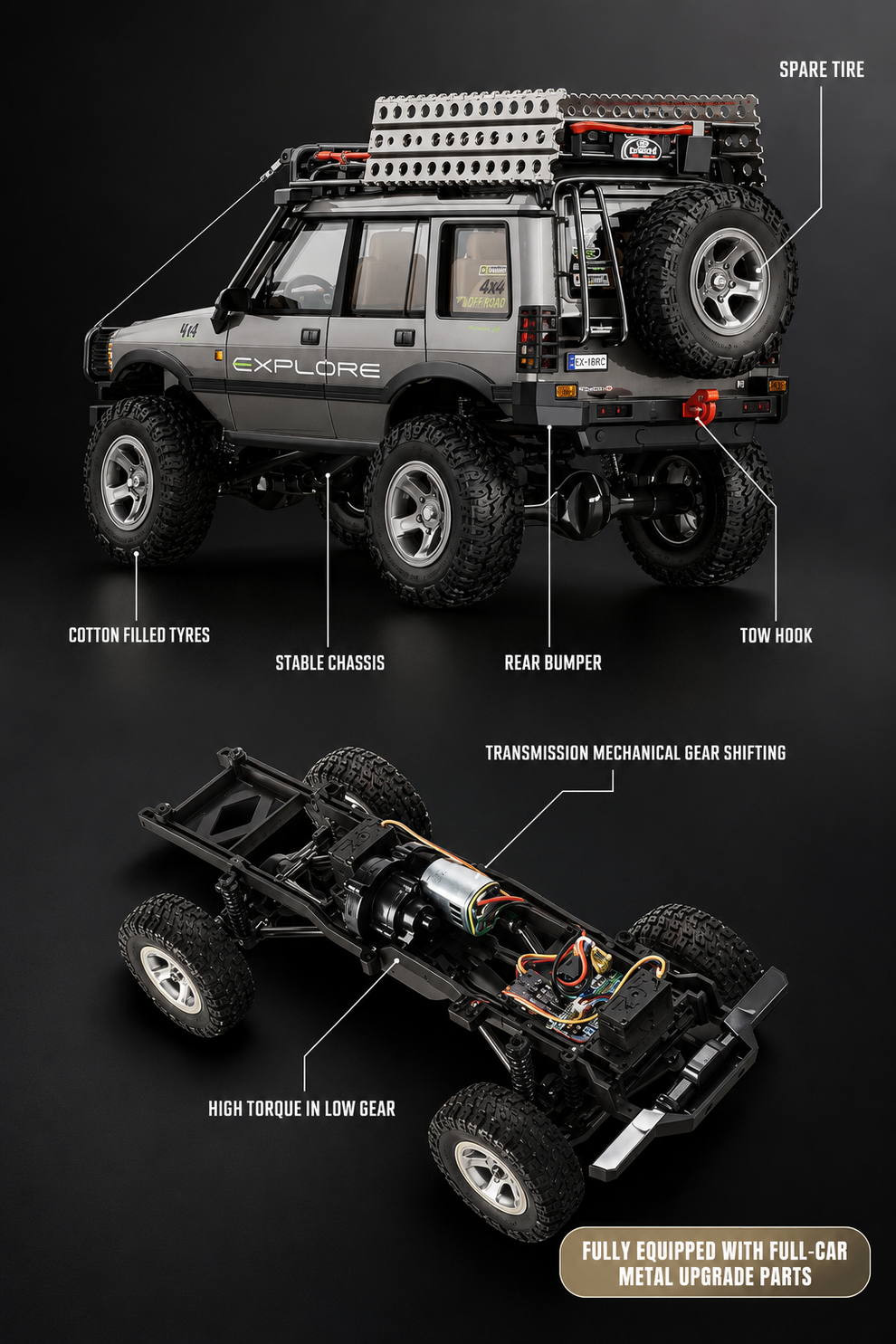 JXC LR1801 1/18 Scale 4WD RC Rock Crawler Land Rover