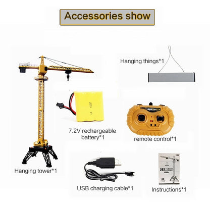 Huina 1585 12 channel Remote Control Alloy Tower Crane (2026 Model)