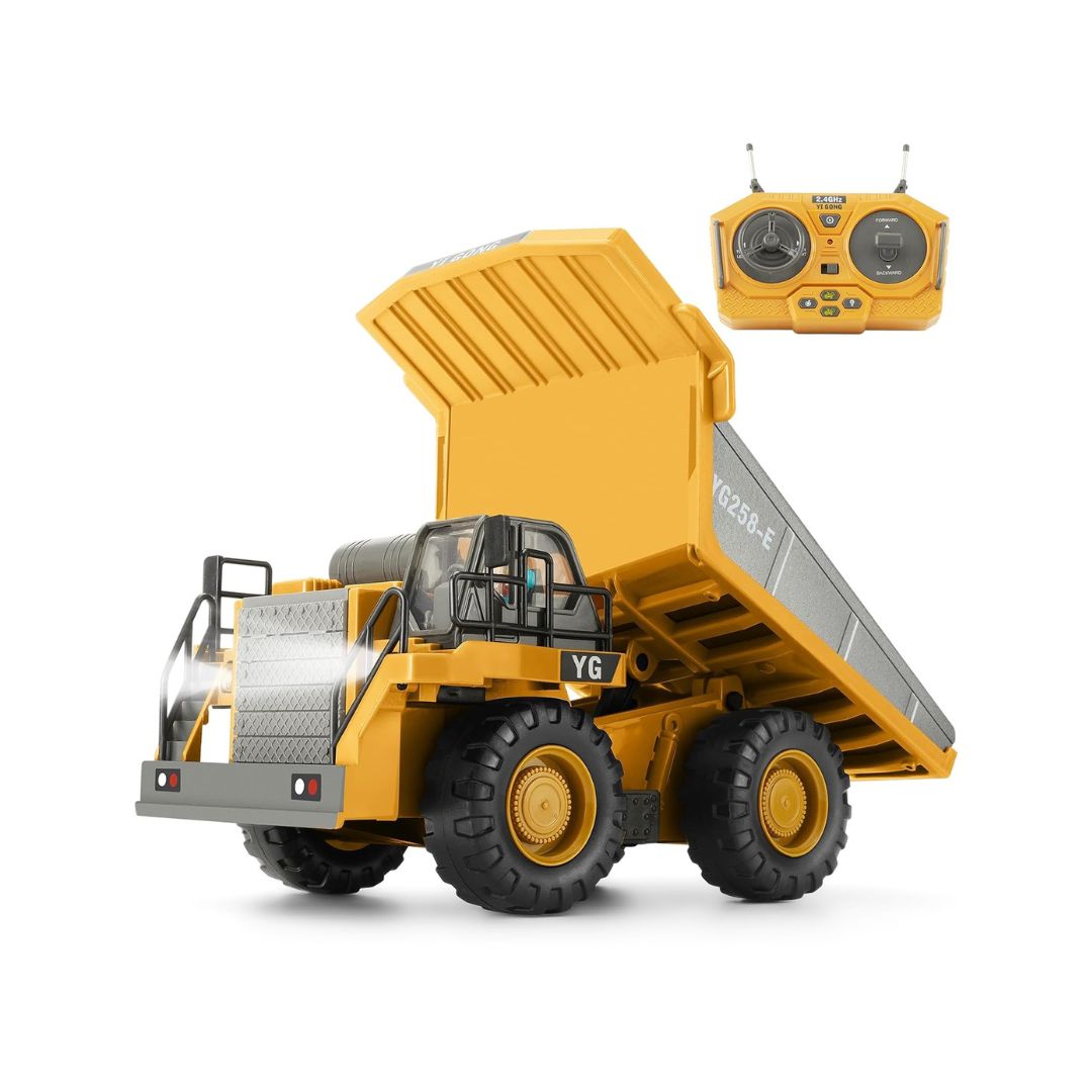 Yigong BC1047 – 1/20 Scale RC Hydraulic Dump Truck (2.4GHz, 10CH, Die-Cast Metal)