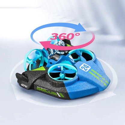 4DRC Mini RC Drone Altitude Hold Headless Mode 3 in 1 Sea Land Air Flight 2.4G Remote Control Quadcopter Boat RC Helicopter Toys