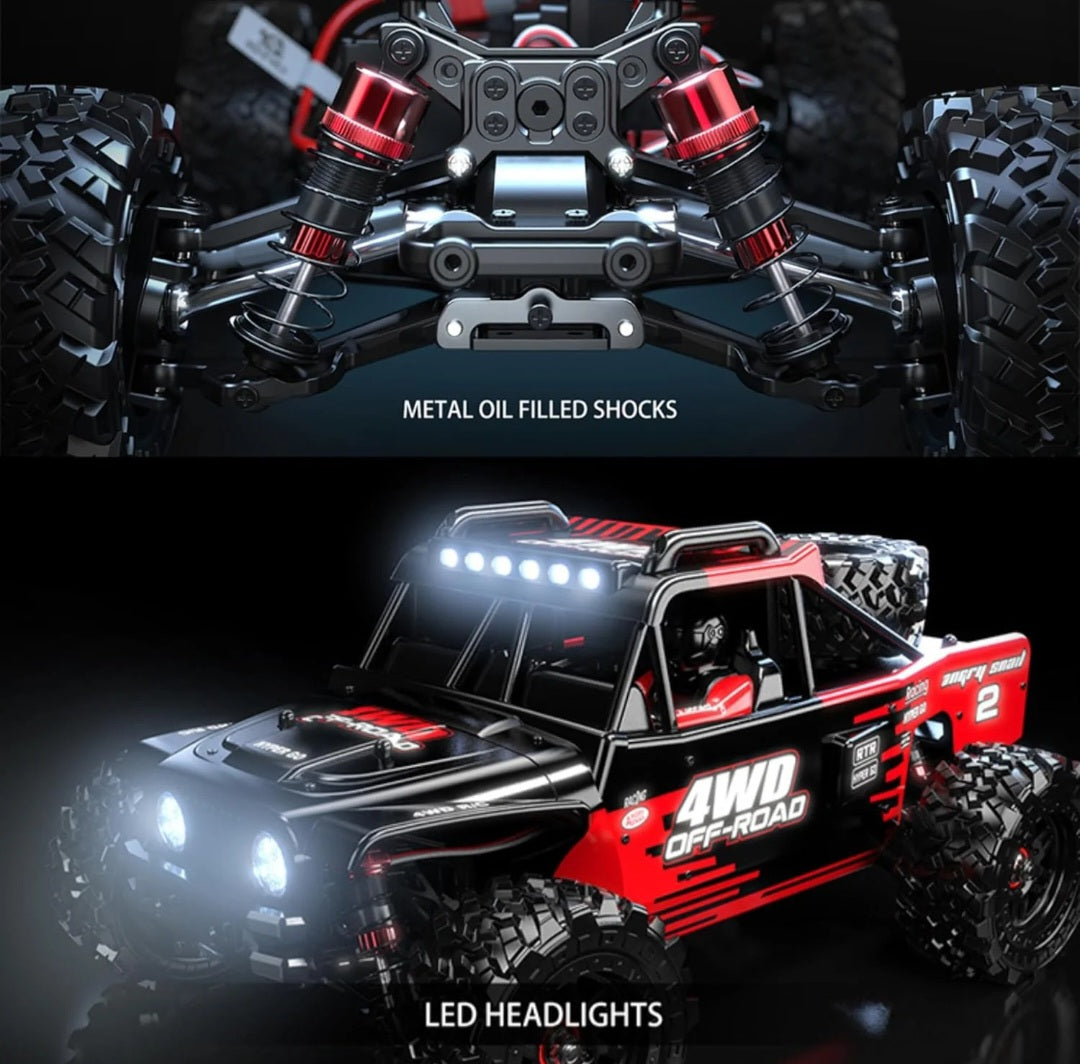 MJX 14209 Hyper Go Brushless RC Car – 4WD High Speed with Max Speed Upgrade Support & Extra Tyres, Springs & Tool Kit