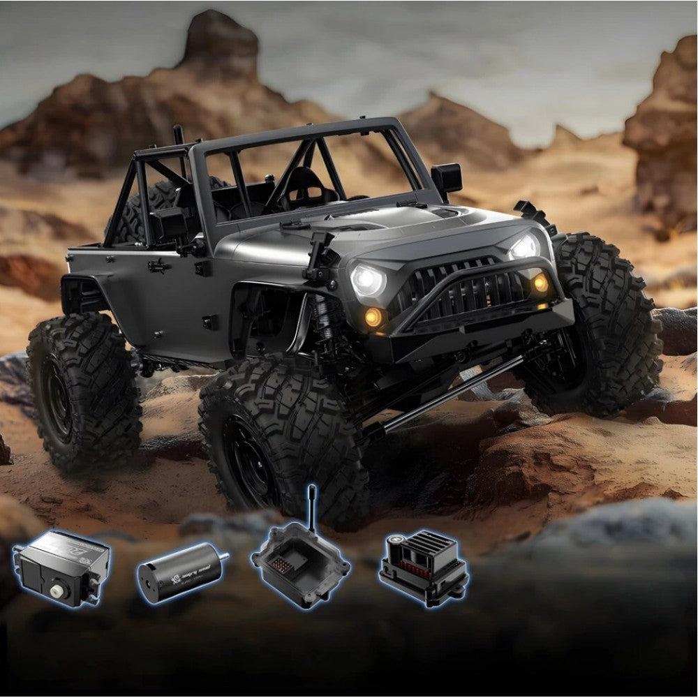 MJX Hyper Go H12Y Brushless 1:12 4WD RC Crawler Truck | LED Lights | 2.4GHz RTR Off-Road Vehicle