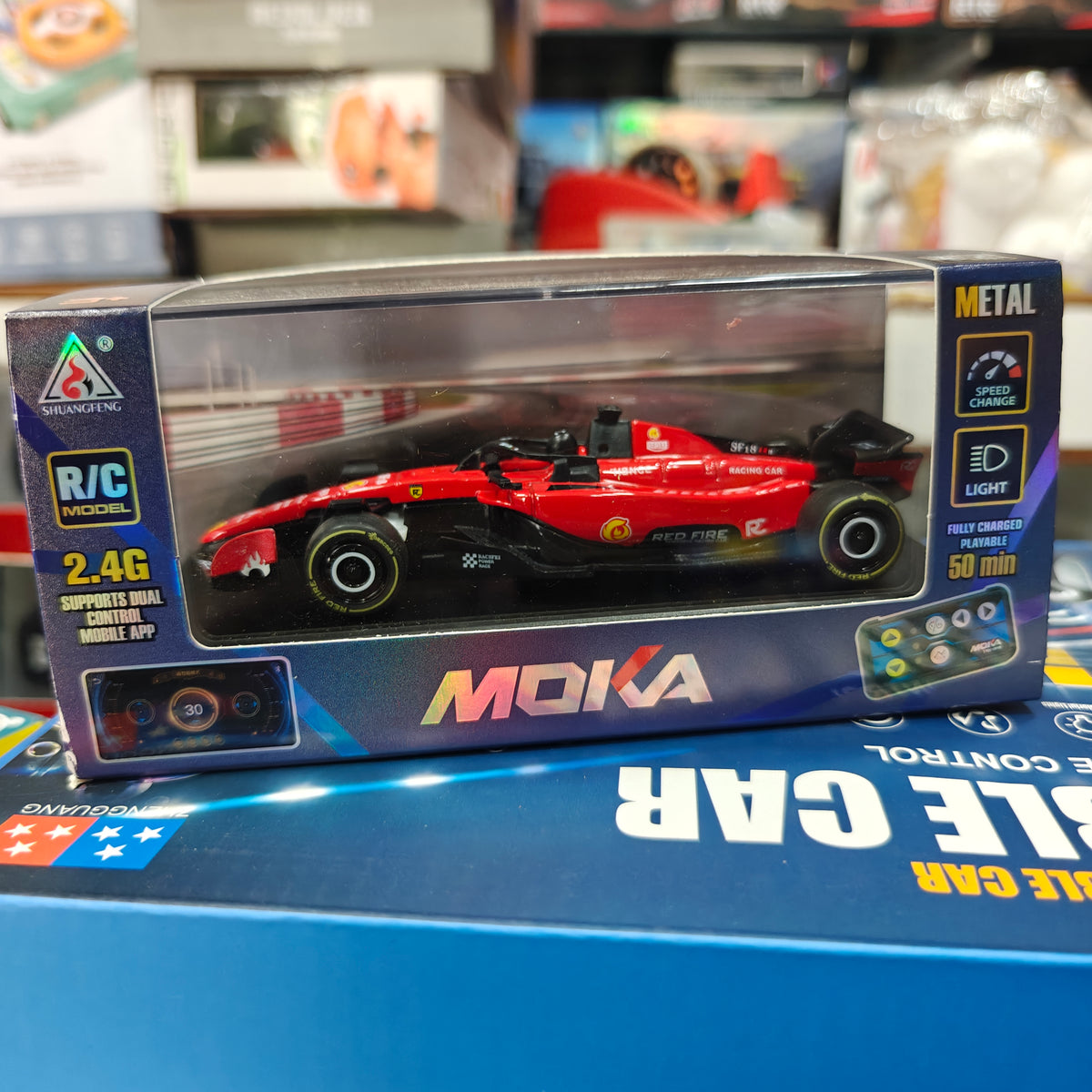 MOKA 1:64 Scale F1 RC Racing Car with Remote Control | 2.4GHz Rechargeable Racing Car