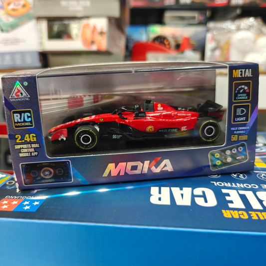 MOKA 1:64 Scale F1 RC Racing Car with Remote Control | 2.4GHz Rechargeable Racing Car