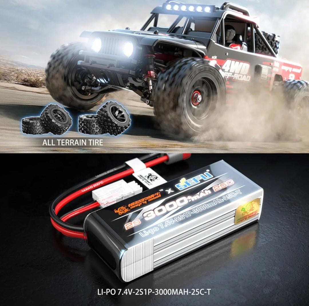 MJX 14209 Hyper Go Brushless RC Car – 4WD High Speed with Max Speed Upgrade Support & Extra Tyres, Springs & Tool Kit
