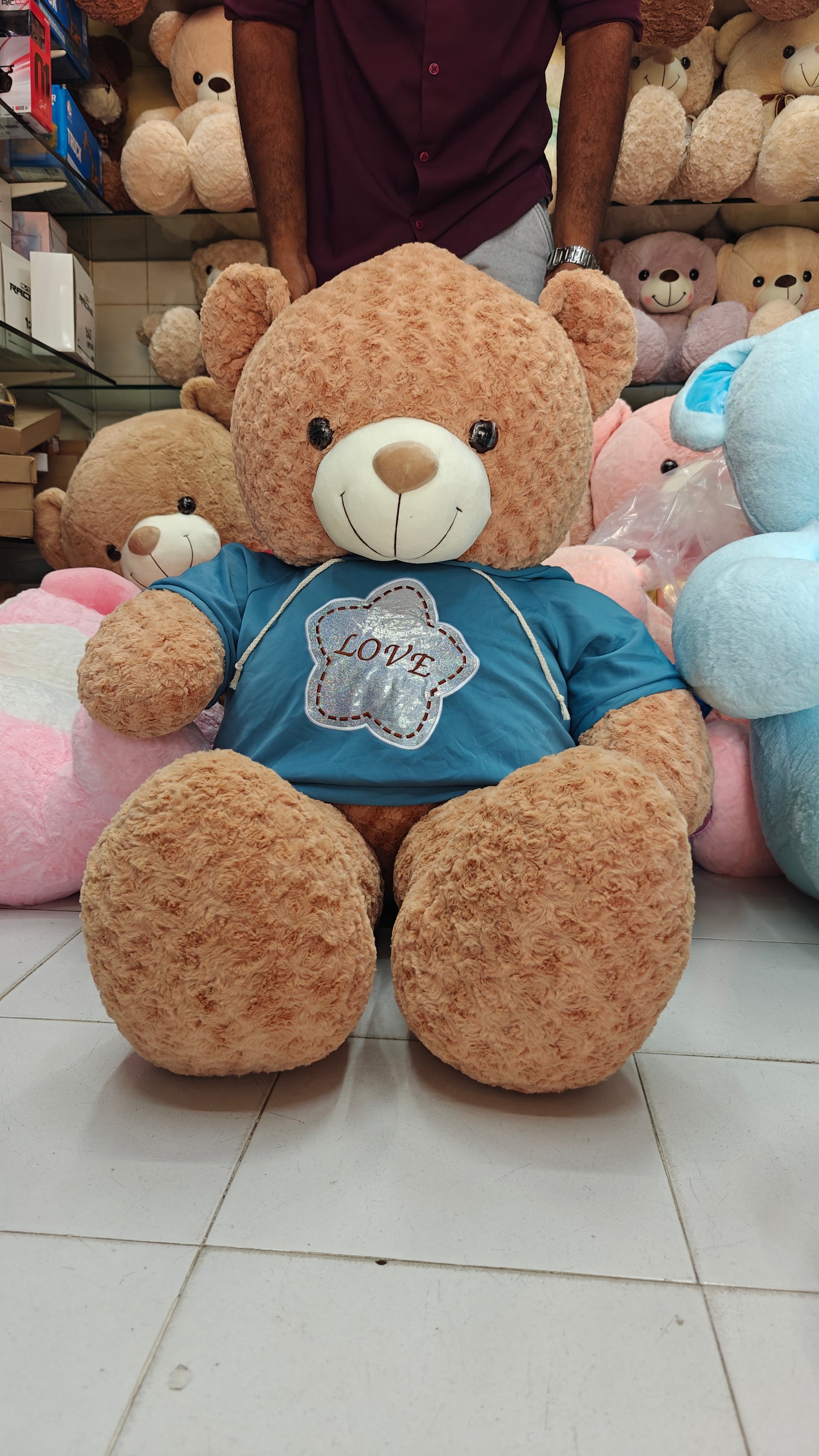 4.8 FEET PREMIUM TAN TEDDY BEAR