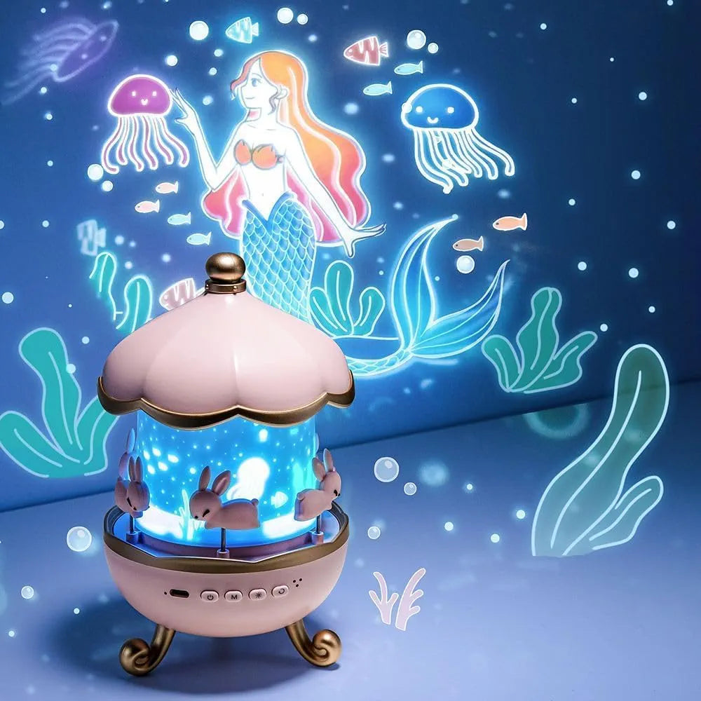 BUNNY CAROUSEL NIGHT LIGHT PROJECTOR