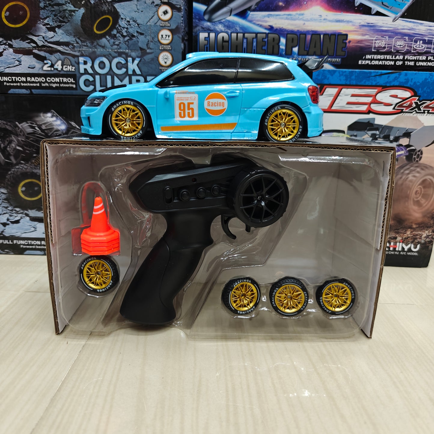 4WD POLO RC Rally Spray Drift Car 2.4GHz | LED Lights