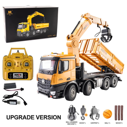HUINA 1538 1:14 RC Dump Truck with Alloy Timber Grabber 26CH