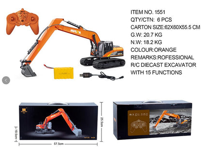 Huina 1551 LONG BOOM RC Excavator (2026 Model)