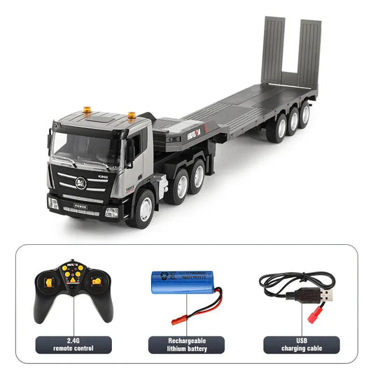 Huina 1318 1:24 RC Flatbed Lowbed Trailer with 9CH