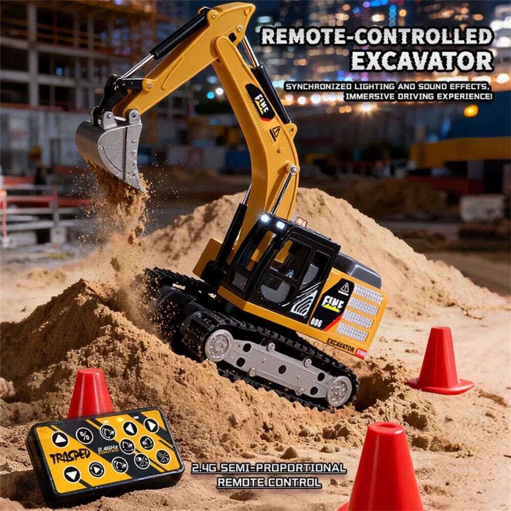 TRASPED  1:64 Scale MINI Alloy RC Excavator