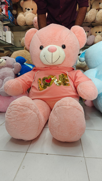4.8 FEET PREMIUM PEACH TEDDY BEAR
