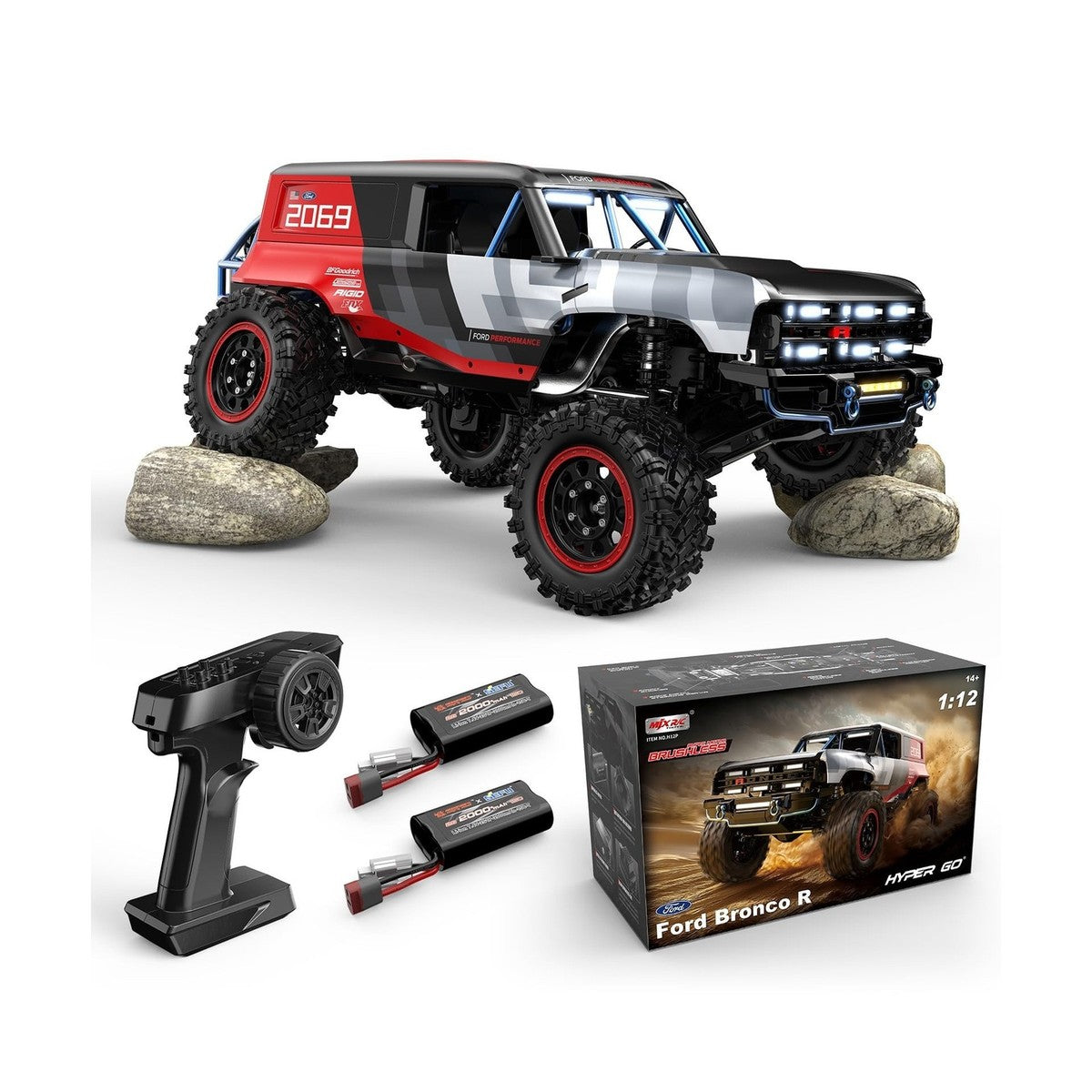 MJX H12P 1:12 Ford Bronco RTR Crawler 3650 Brushless(AVAILABLE ON PRE ORDER BASIS)