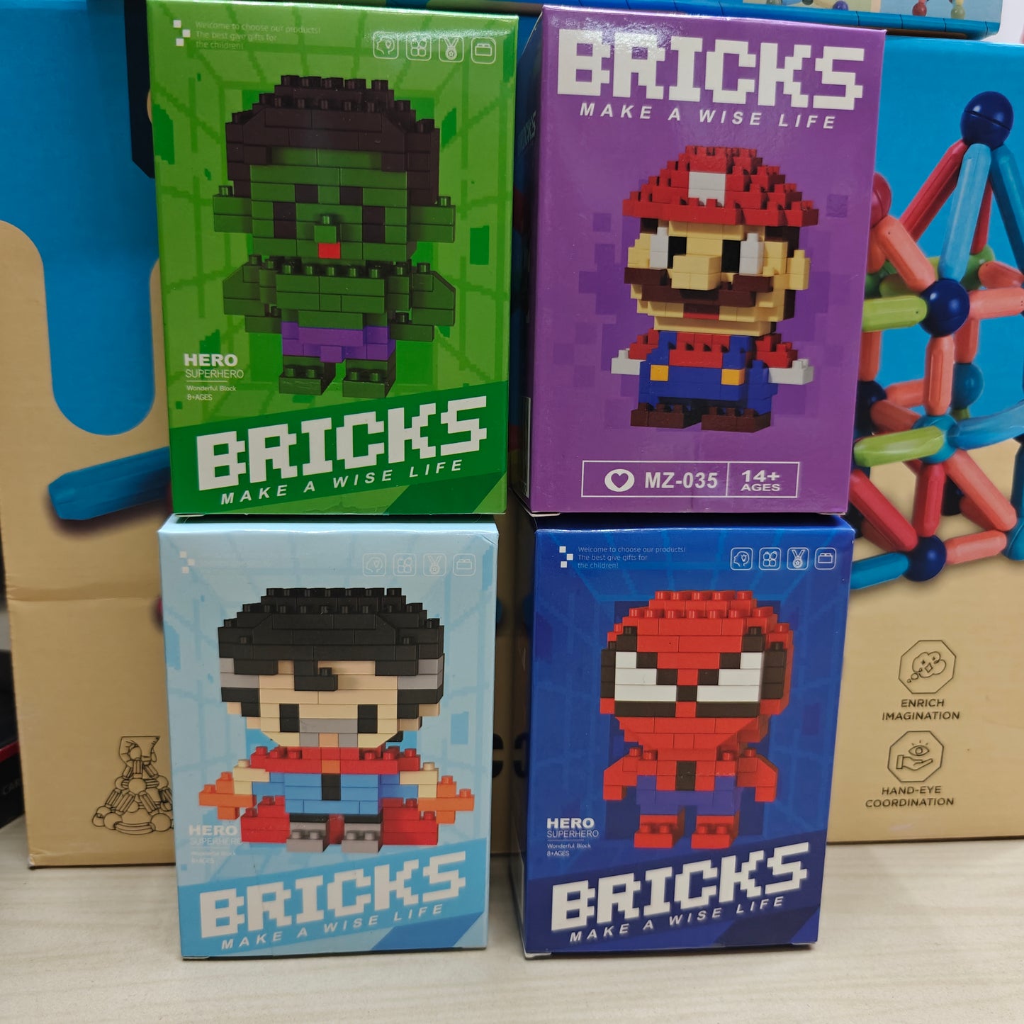 MINI LEGO BLOCKS(SET OF 4)