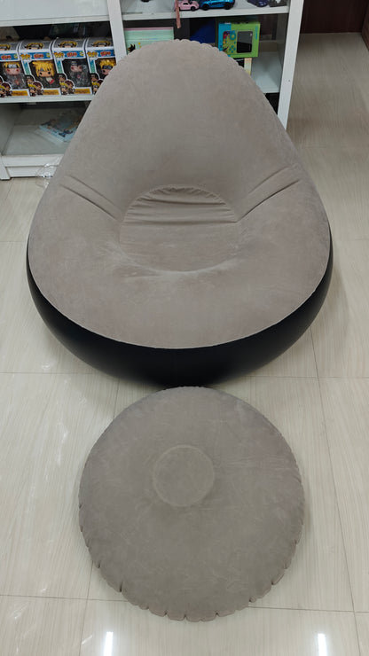 INFLATABLE SOFA WITH LEG REST AND ELECTRIC PUMP