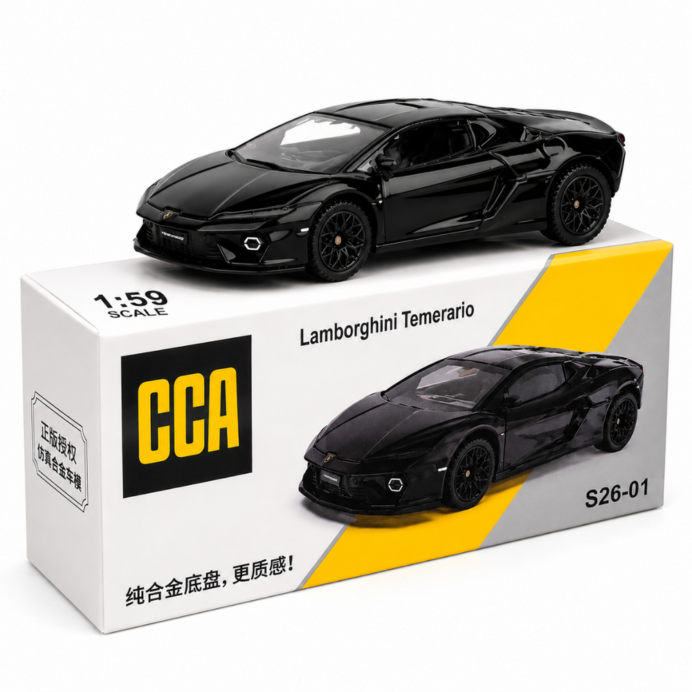 CCA Lamborghini Temerario Die-Cast Model Car 1:59 Scale S26-01