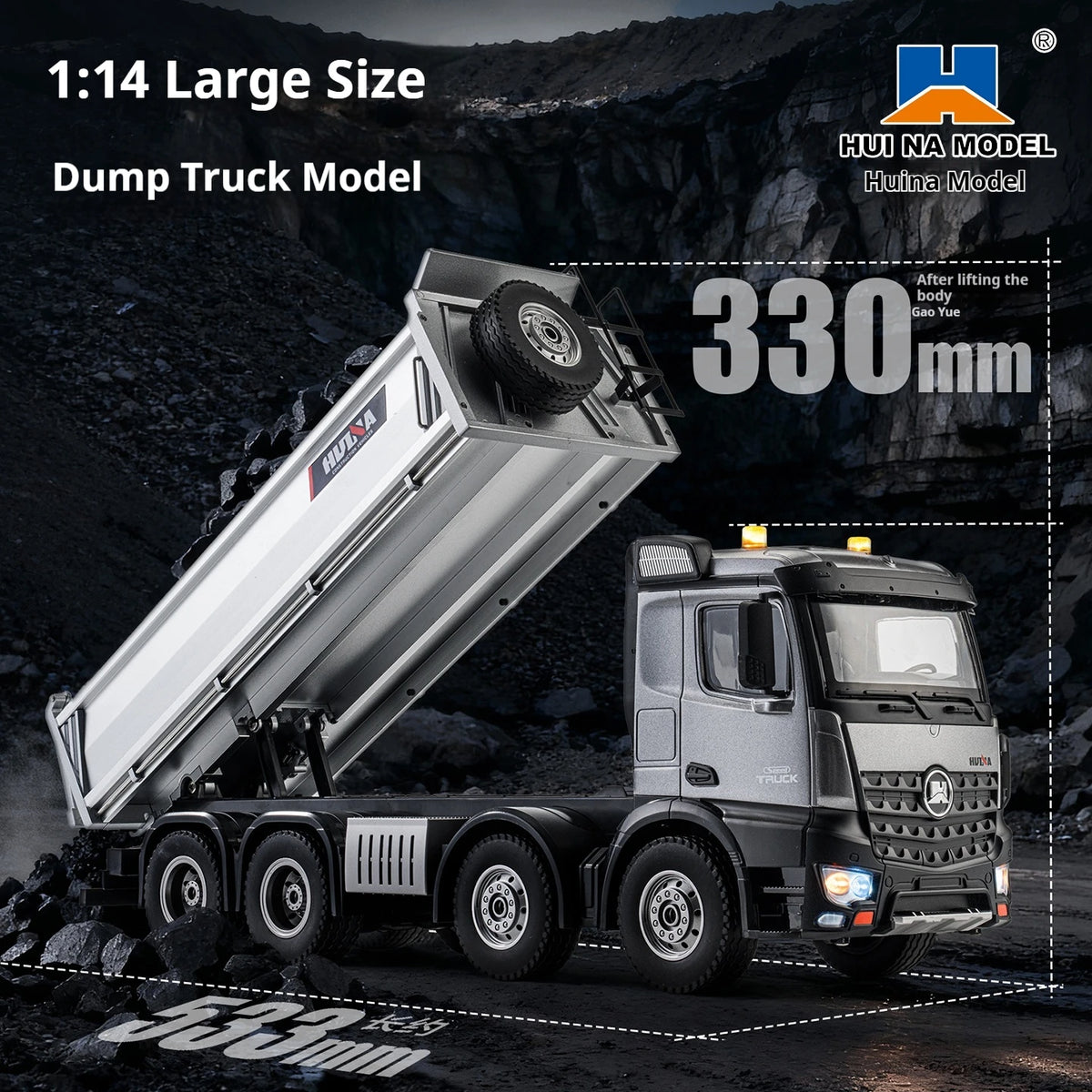 HUINA 1536 PRO RC Dump Truck