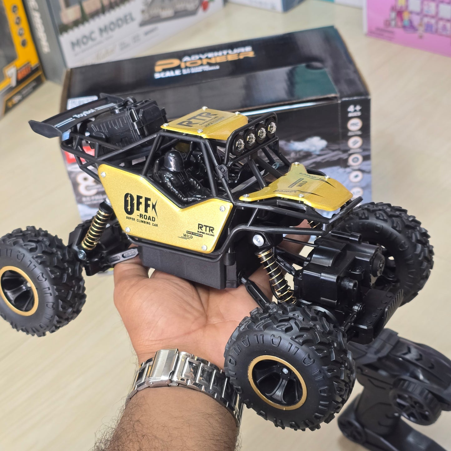 Adventure Pioneer 4WD Rock Climber RC Car – App Control, Type-C Charging, Bluetooth Speaker, High Speed Off-Road
