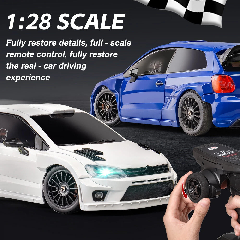 LDRC 2801 RTR 1/28 2.4G 4WD RC Car Drift for POLO R LED Light On-Road Full Proportional Racing Vehicles Model