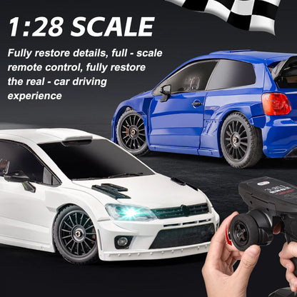 LDRC 2801 RTR 1/28 2.4G 4WD RC Car Drift for POLO R LED Light On-Road Full Proportional Racing Vehicles Model
